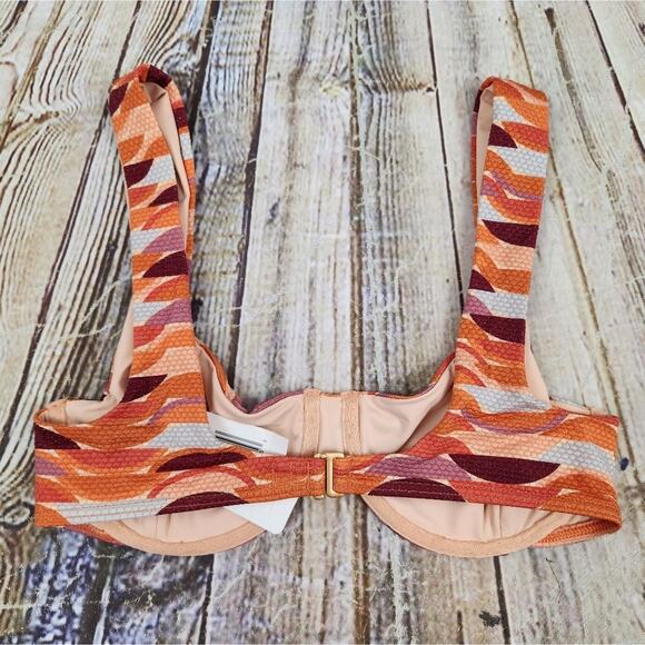 L*Space Tori Bikini Top Orange Small NWT Underwire - Picture 5 of 7